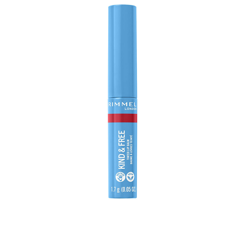 Rimmel London Bálsamo labial com cor gentil e gratuito #005-turbo vermelho 1,7 gr