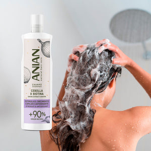 Anian Onion & biotin shampoo estimulante e antioxidante 400 ml