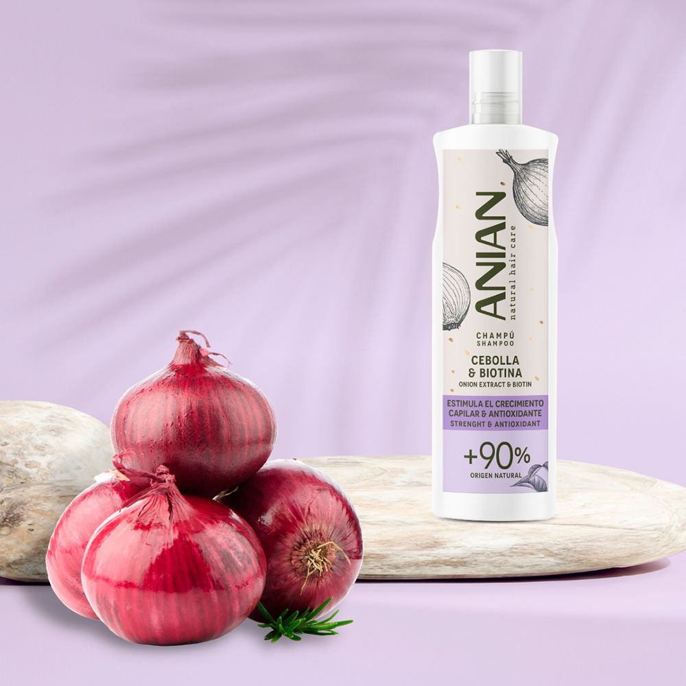 Anian Onion & biotin shampoo estimulante e antioxidante 400 ml