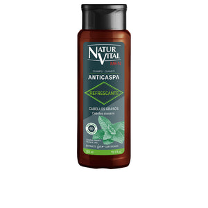 Natur Vital Men shampoo anti-caspa refrescante para cabelos oleosos 300 ml