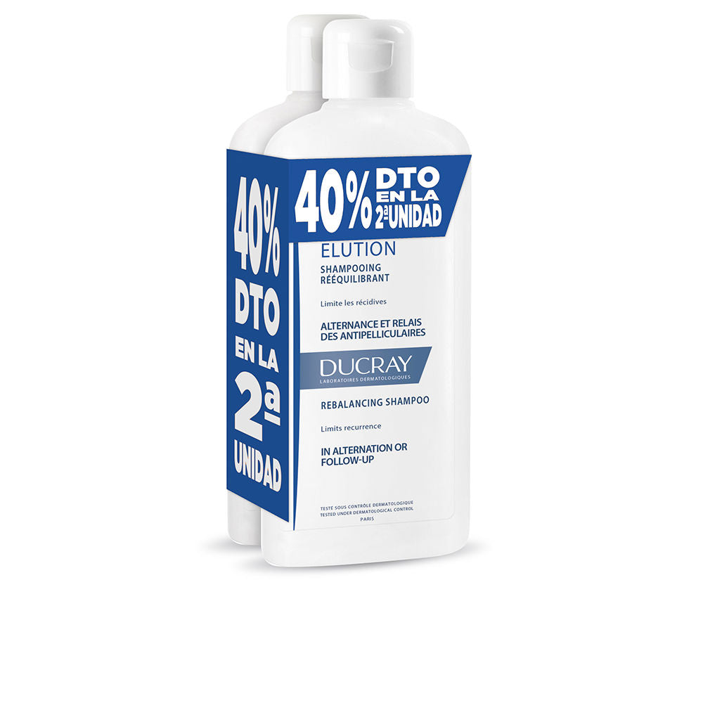Ducray Elucion duo de shampoo anticaspa reequilibrante 2 x 400 ml