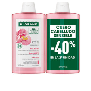 Klorane A la peonía bio shampoo calmante duo 2 x 400 ml