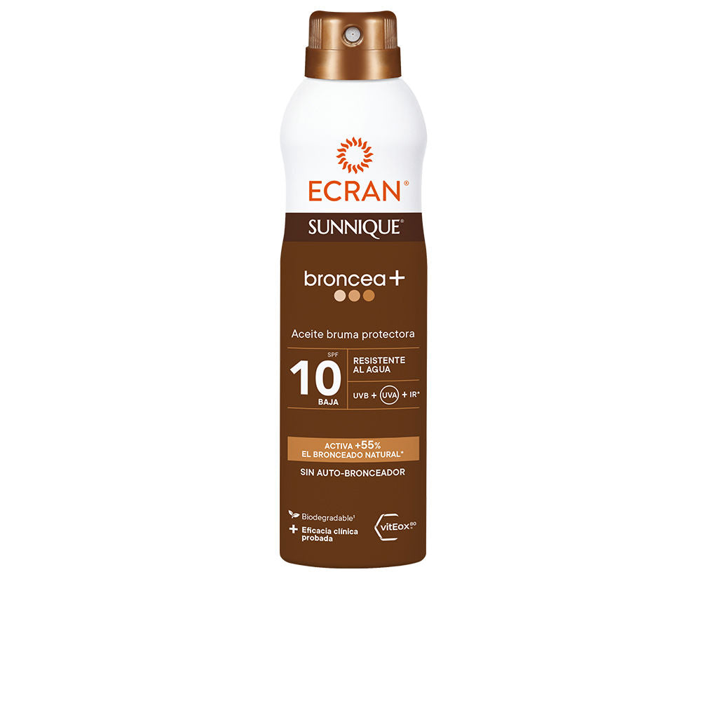 Ecran Sunnique broncea+ óleo de névoa spf10 250 ml