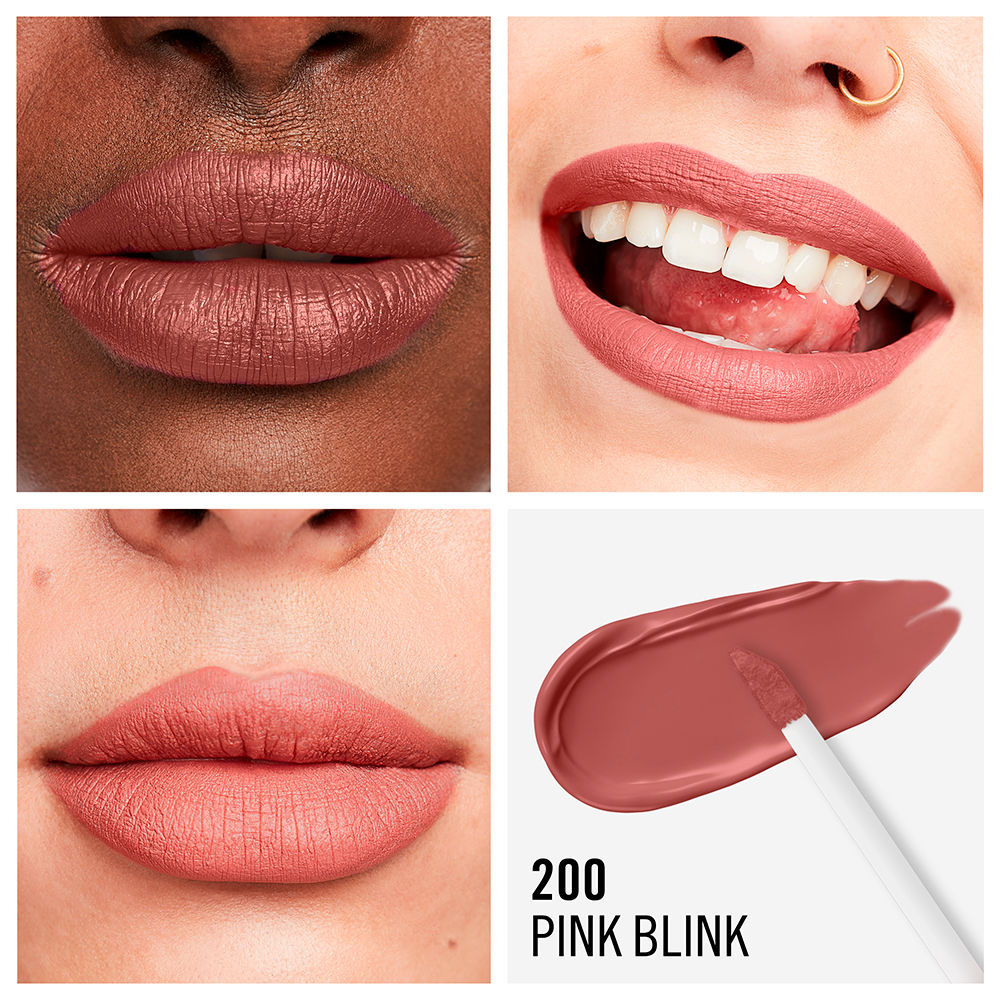 Rimmel London Cor líquida mega matte duradoura #200-pink blink 7,4 ml