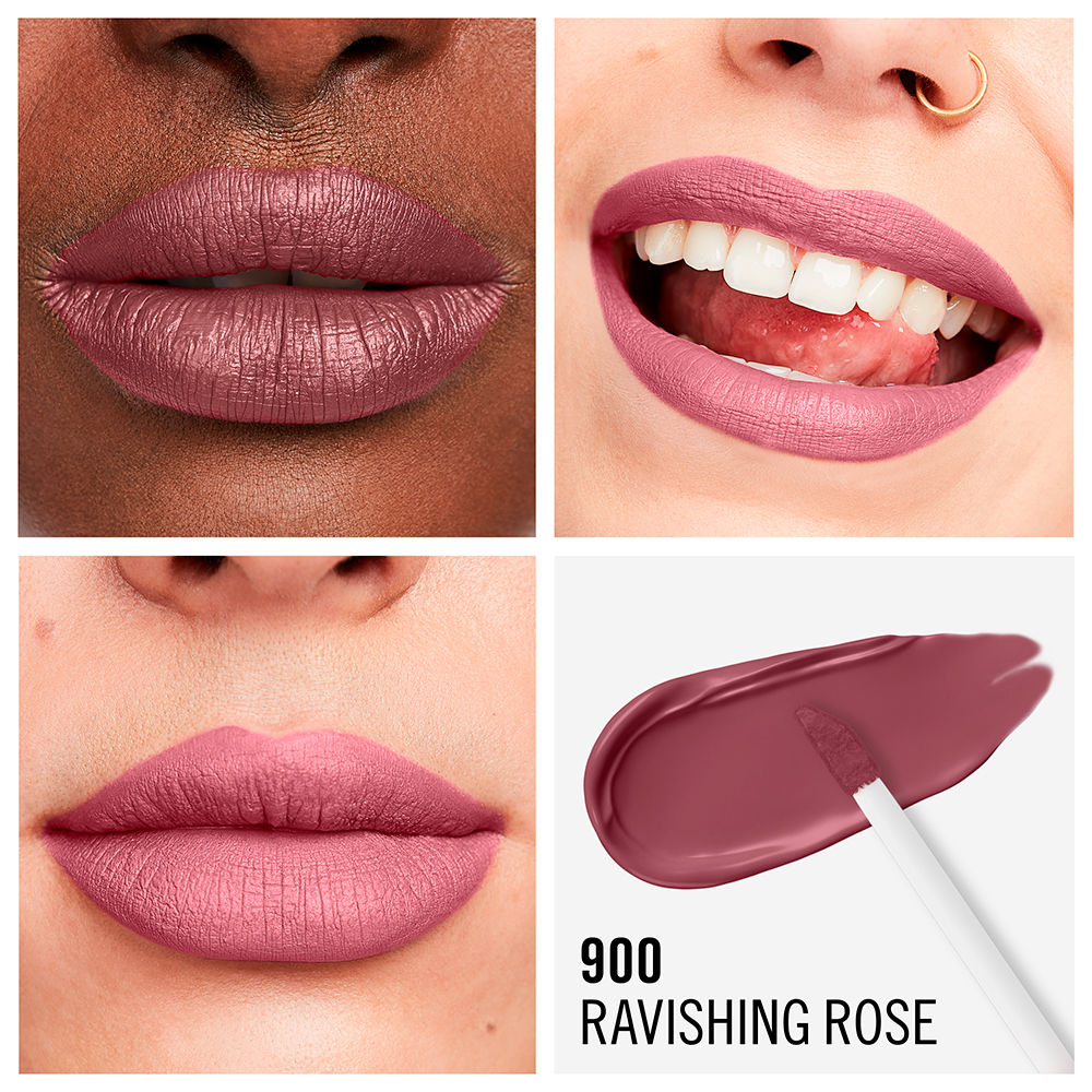 Rimmel London Batom líquido mega matte duradoura #900-revishing rosa 7,4 ml