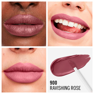 Rimmel London Batom líquido mega matte duradoura #900-revishing rosa 7,4 ml
