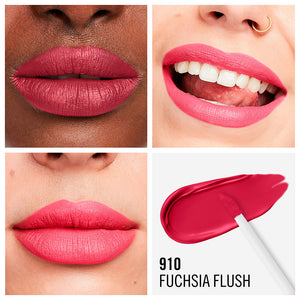 Rimmel London Cor líquida mega matte duradoura #910-fuchsia flush 7,4ml