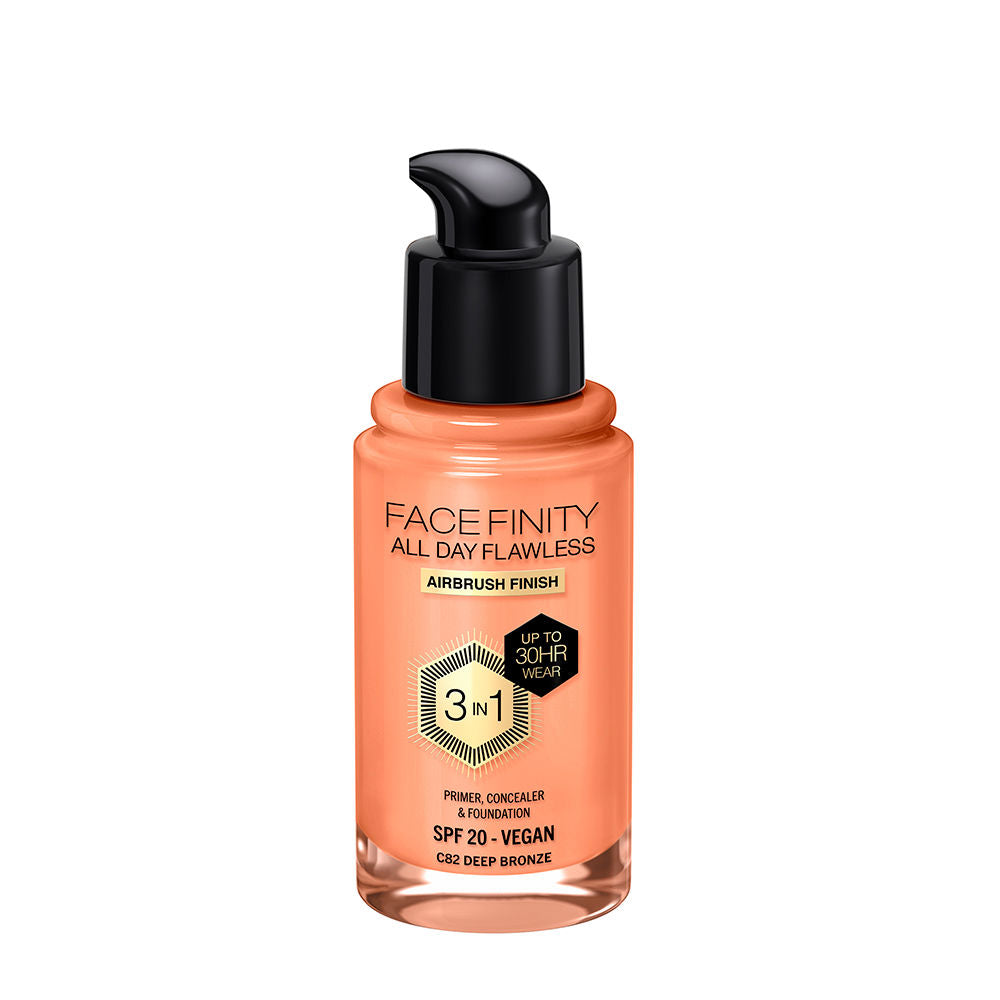 Max Factor Facefinity todo o dia impecável base 3 em 1 #82-deep bronze 30 ml