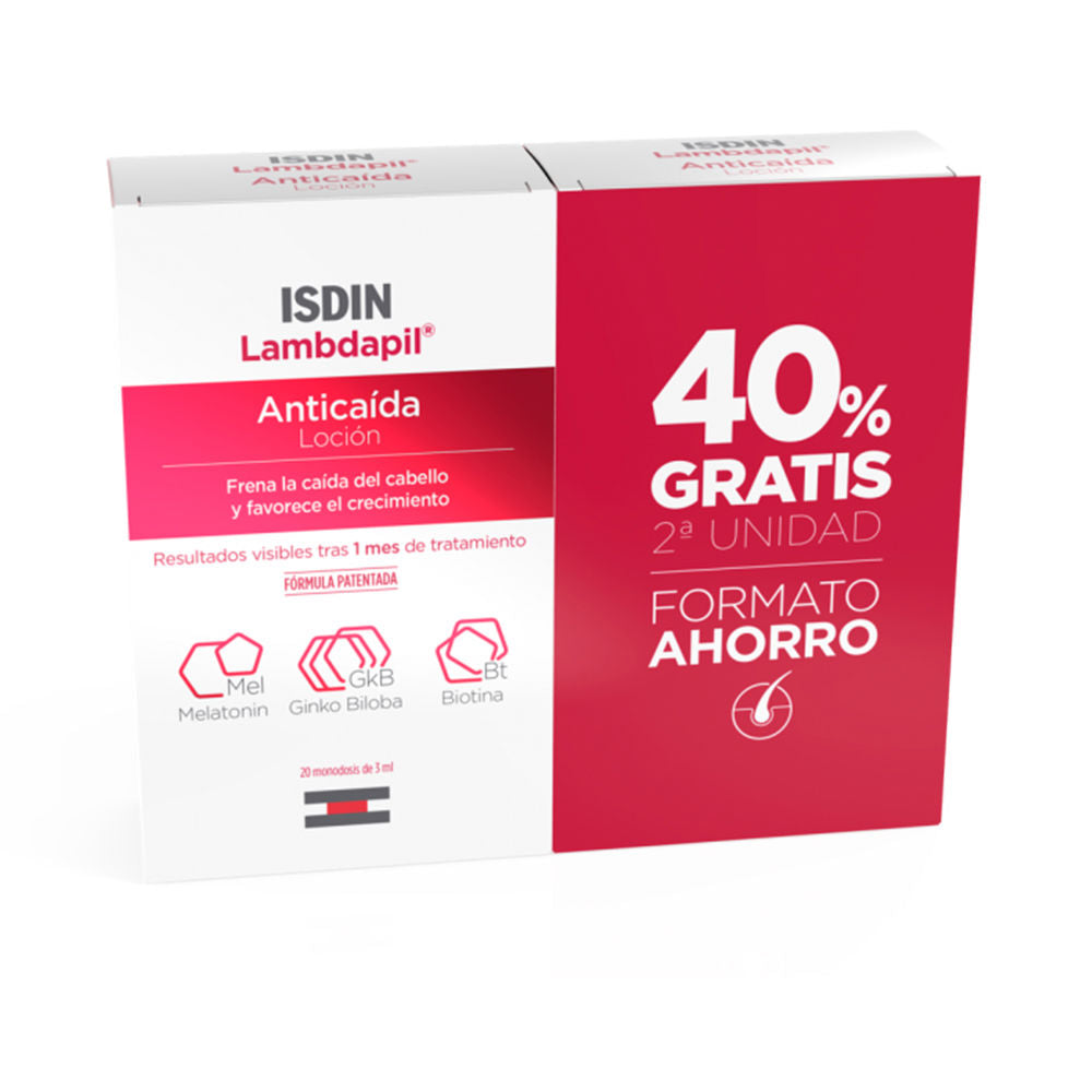 Isdin Lambdapil loção duo anti-queda monodose 2 x 20 unidades
