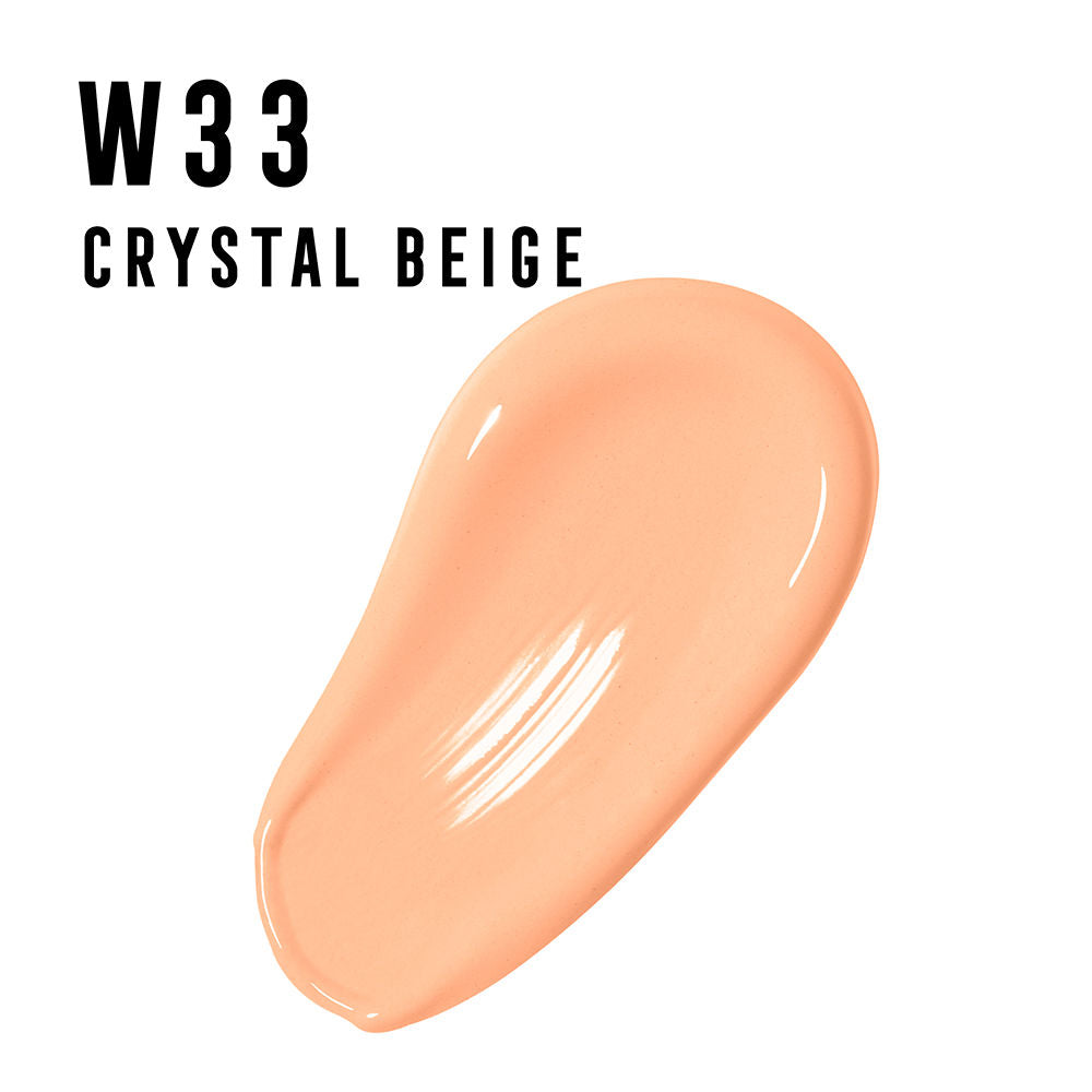 Max Factor Facefinidade o dia todo impecável base 3 em 1 #w33-crystal bege 30 ml