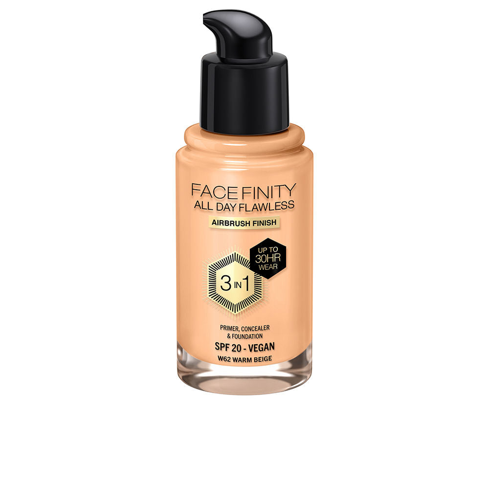 Max Factor Facefinity todo o dia impecável base 3 em 1 #w62-warm bege 30 ml