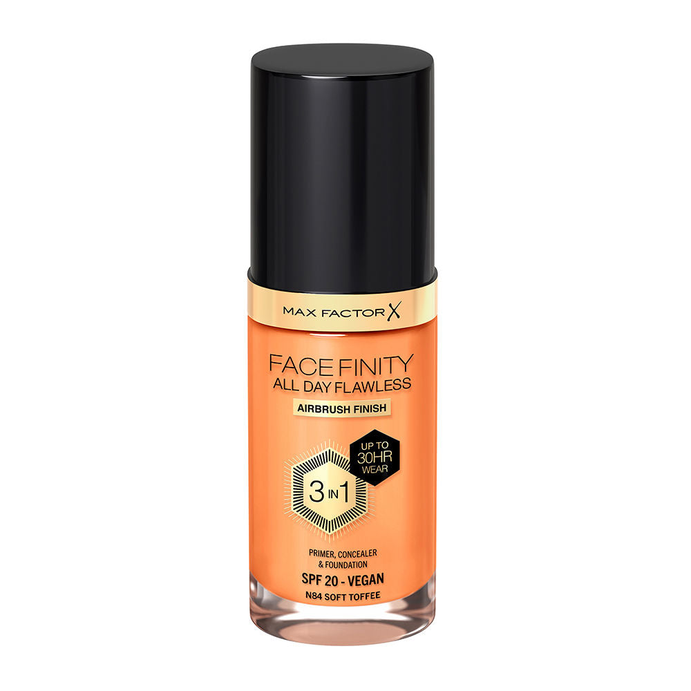 Max Factor Facefinidade o dia todo impecável base 3 em 1 #n84-soft caramelo 30 ml