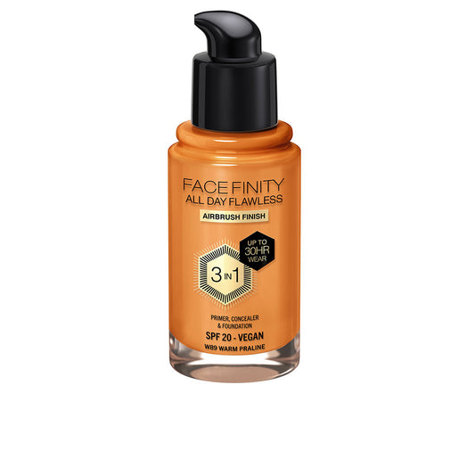 Max Factor Facefinidade o dia todo impecável base 3 em 1 #w89-warm praliné 30 ml