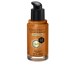 Max Factor Facefinity todo o dia impecável base 3 em 1 #w98-warm avelã 30 ml
