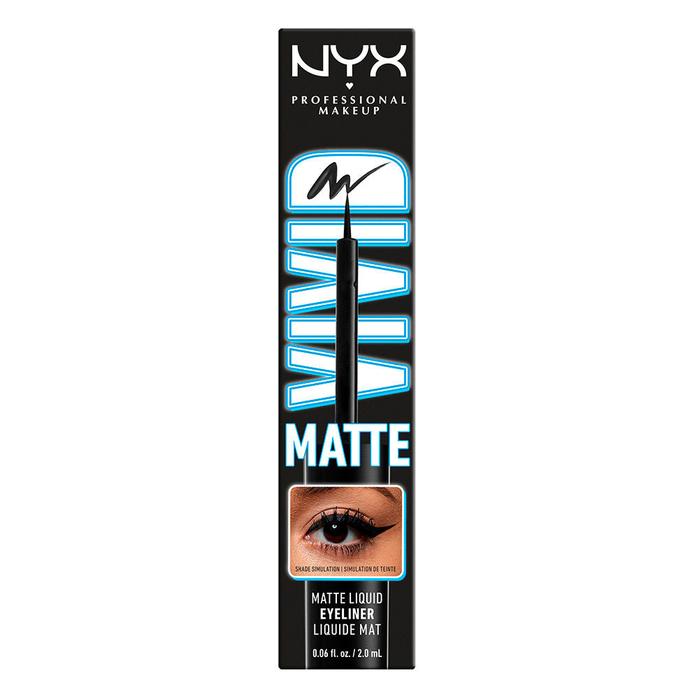 Nyx Professional Make Up Delineador líquido vívido mate #preto 2 ml
