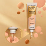 Max Factor Base para melhorar a pele milagre puro hidratação 24h spf30 #89 praliné quente 30 ml