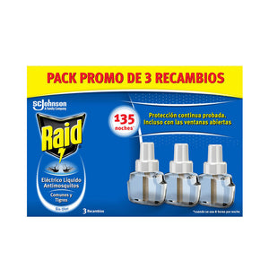 Raid Proteção anti-mosquito x 3 peças de reposição