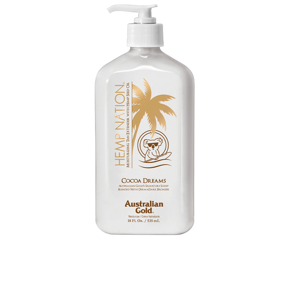 Australian Gold Hemp nation cocoa hidratante bronzeador extensor 535 ml