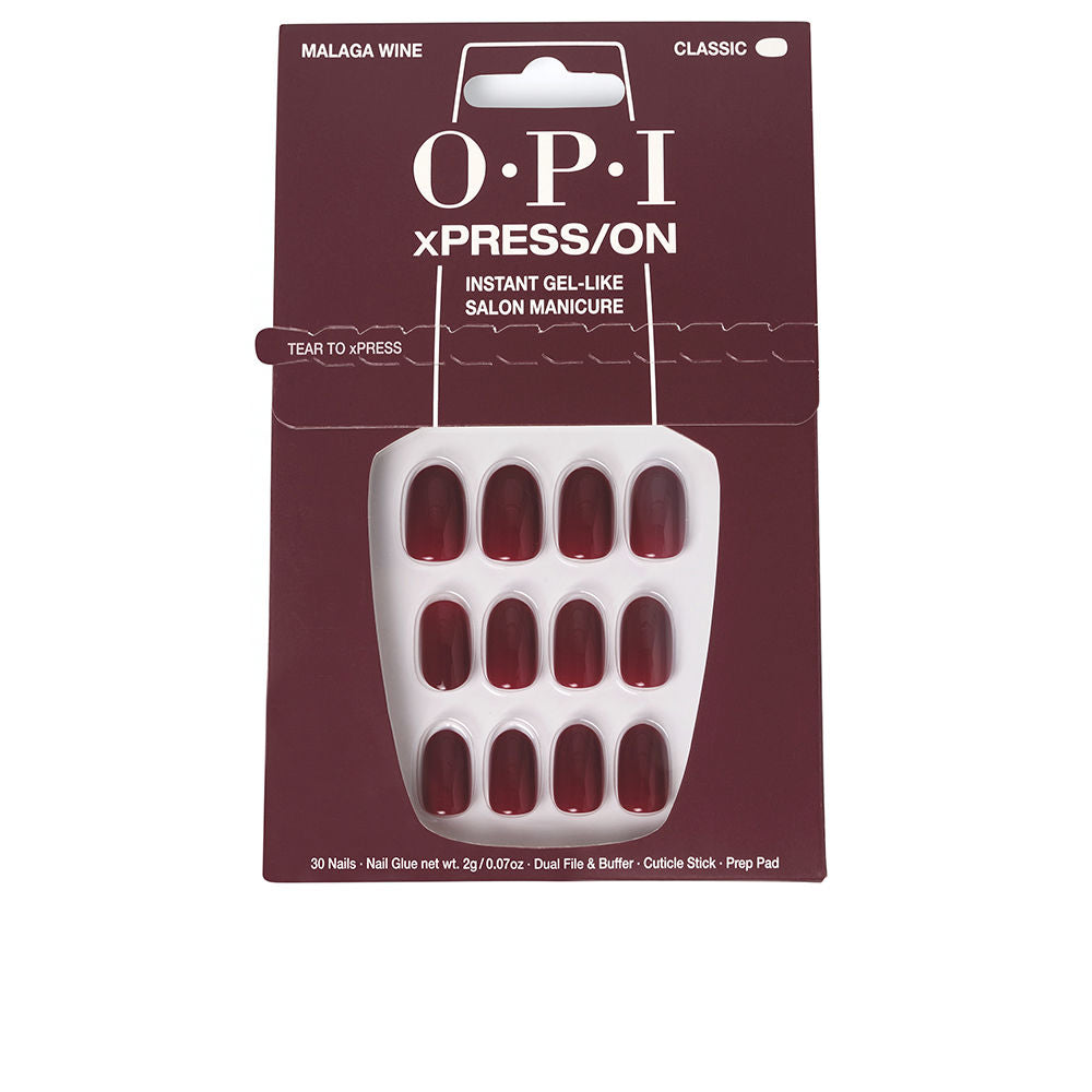 OPI Xpress/on unhas artificiais tons icônicos #málaga vinho 30 u