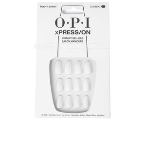 OPI xPress/On Iconic Shades Unhas Postiças Instantâneas Tipo Gel Classic Short Funny Bunny x30