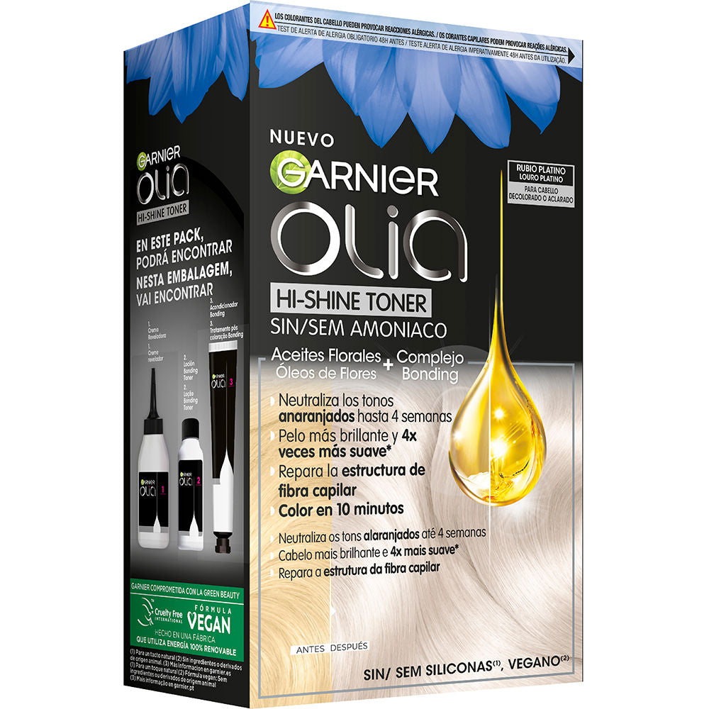 Garnier Olia neutralizador tono sin amoniaco cabello decolorado-aclarado #rubio platino 1 u