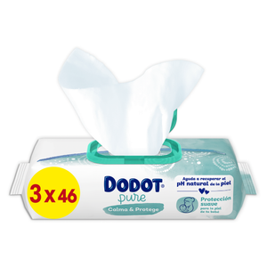 Dodot Toalhitas Pure Calma e Protege Aloé Vera 3 x 46 un