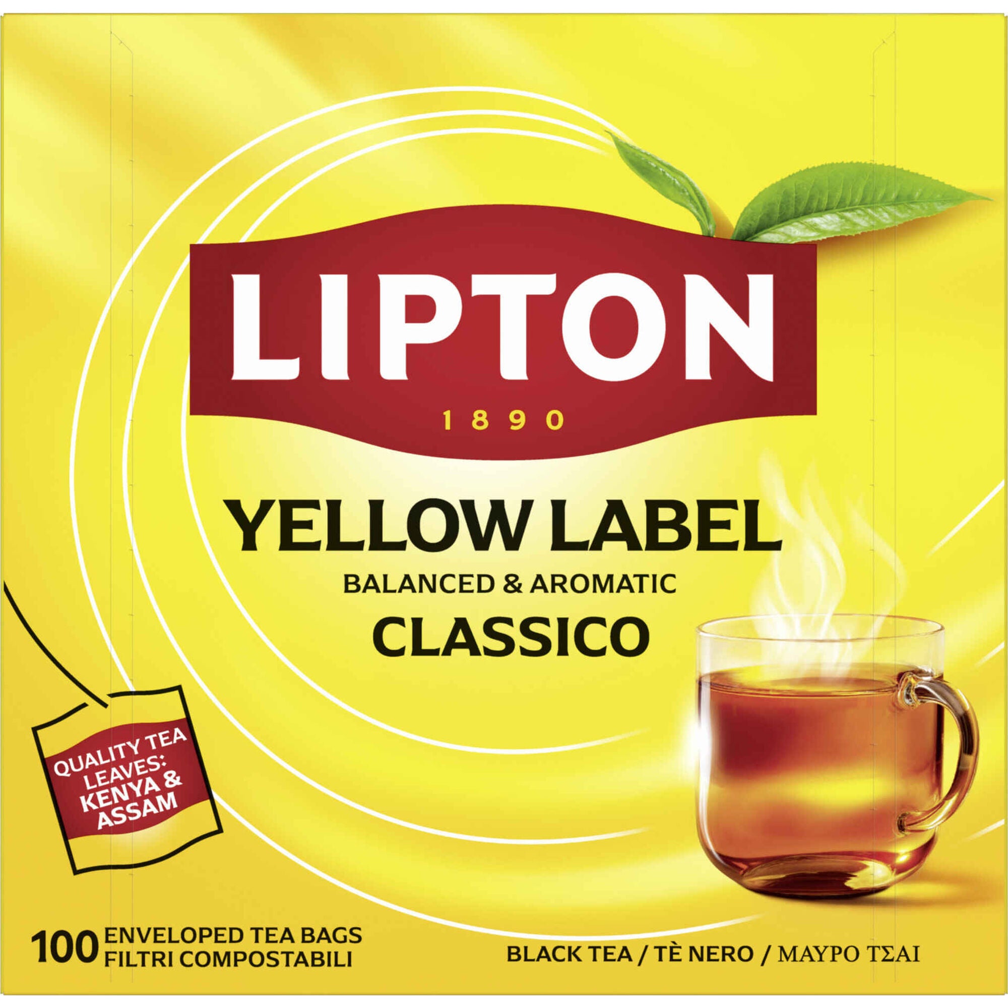 Chá Preto Lipton Yellow Label 150 g 100 un