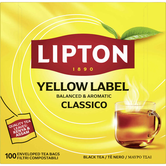 Chá Preto Lipton Yellow Label 150 g 100 un