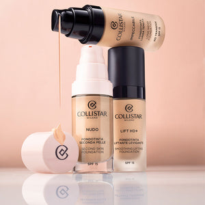 Collistar Base de maquilhagem segunda pele nudo spf15 #2r-rosa bege 30 ml