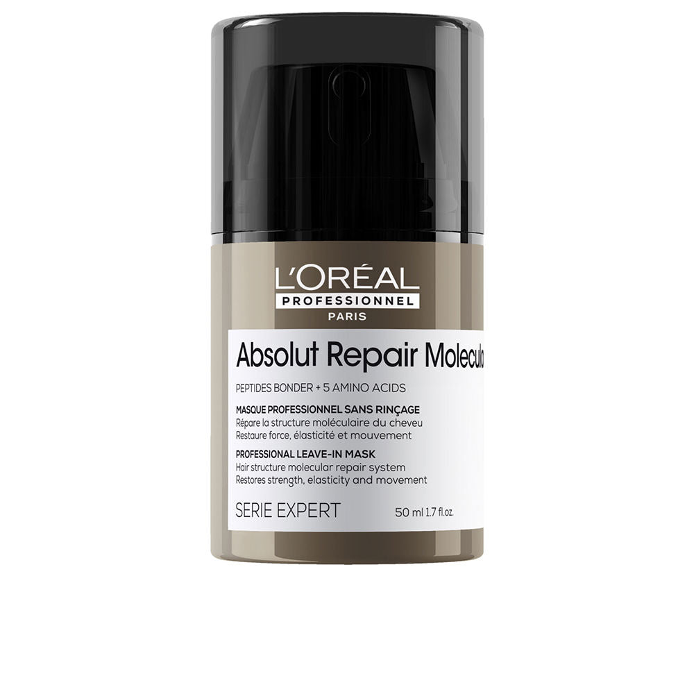 L'Oréal Professionnel Paris Reparo absoluto molecular máscara reparadora profissional sem enxágue para cabelos danificados 50 ml