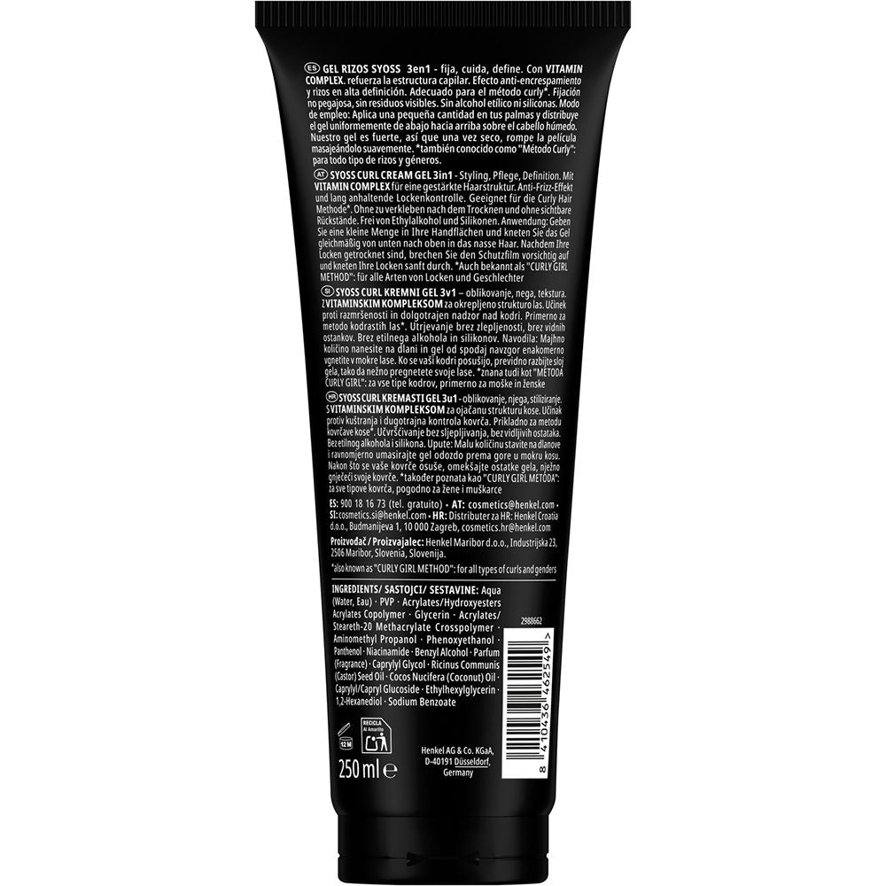 Syoss Gel creme controle de curl 250 ml
