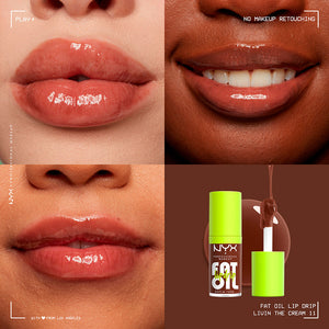 Nyx Professional Make Up Gotejamento labial óleo gordo #livin o creme 4,8 ml