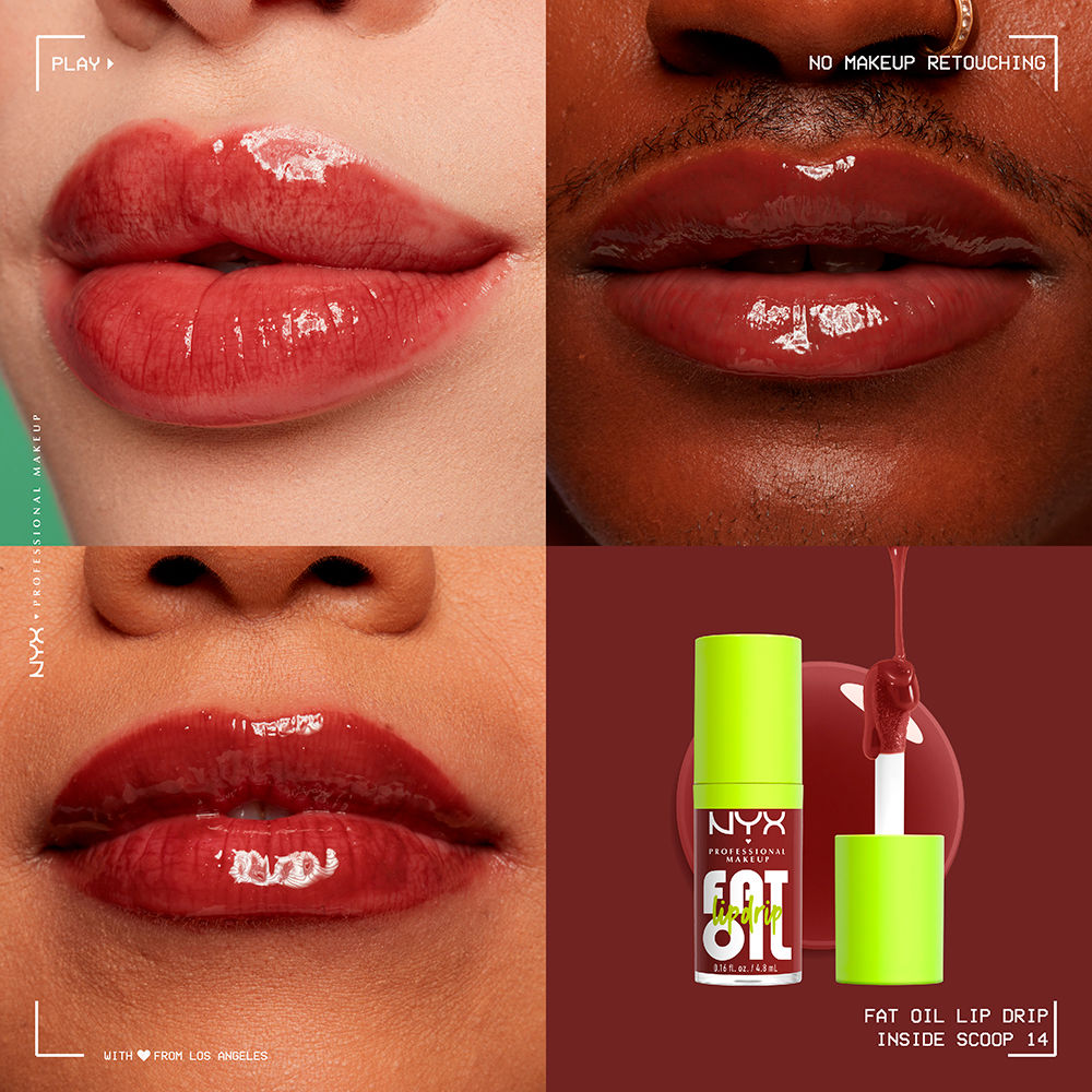 Nyx Professional Make Up Gotejamento labial de óleo gordo #inside scoop 4,8 ml