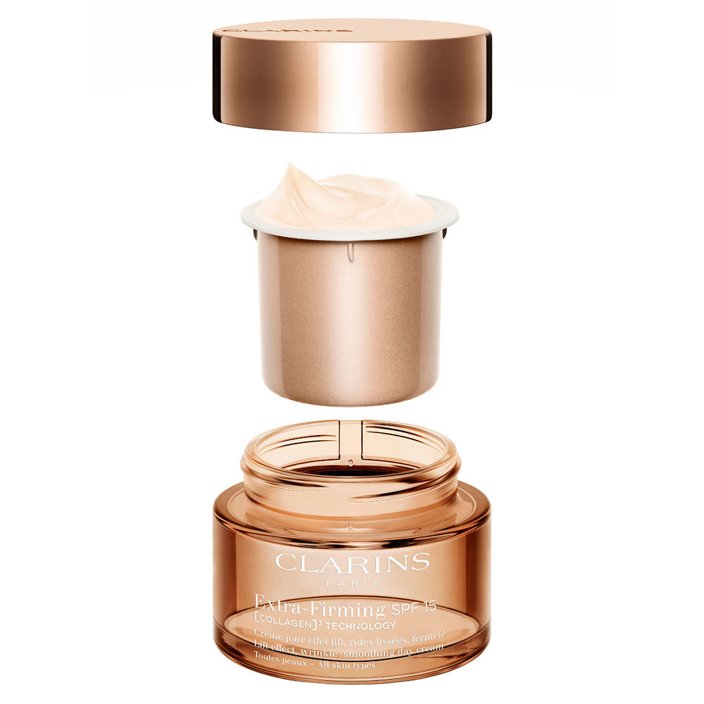 Clarins Creme de dia extrafirmante para todos os tipos de pele recarga spf15 50 ml