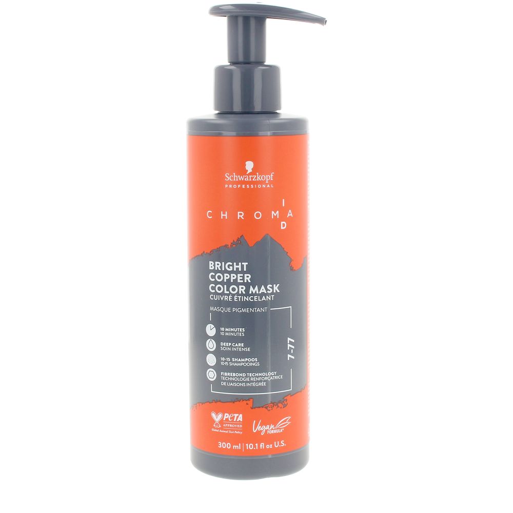 Schwarzkopf Chroma ID Máscara Coloração Bonding 7-77 Bright Copper 300ml