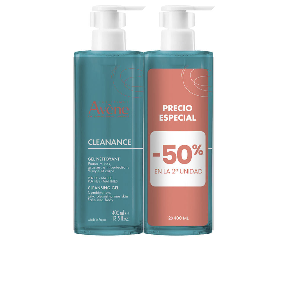 Avène Pacote de gel de limpeza cleanance 2 x 400 ml