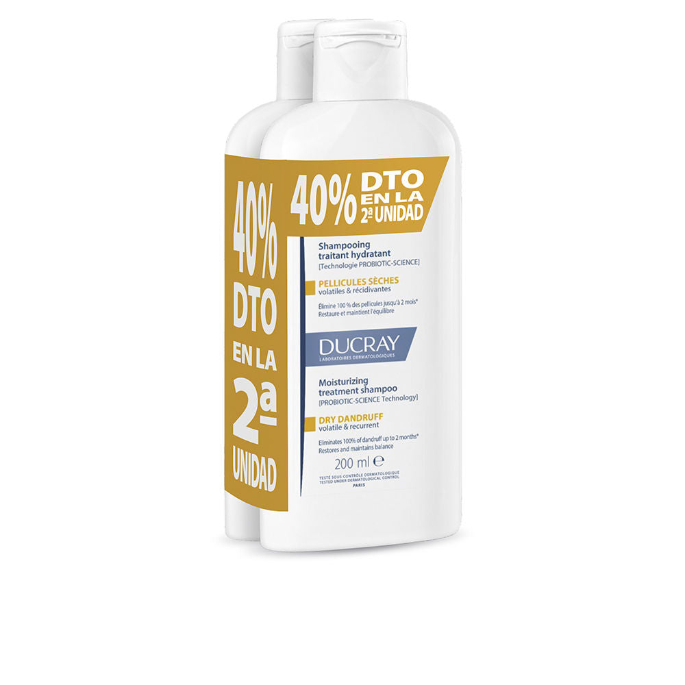 Ducray Shampoo kelual squanorm para caspa seca embalagem 2 x 400 ml