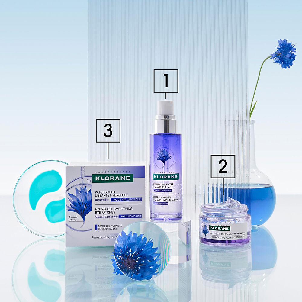 Klorane Bio cornflower & hyaluronic acid gel-creme rosto e olhos 50 ml