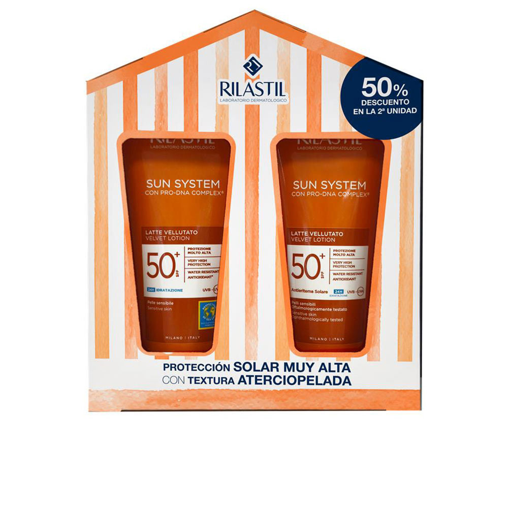 Rilastil Sun System SPF50+ Bebé Veludo Leite Pacote 2 X 200ml