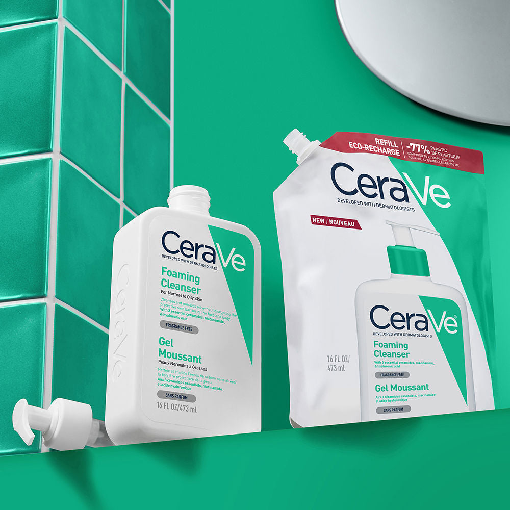 Cerave Gel de Limpeza Espuma Pele Normal a Oleosa Recarga 473ml