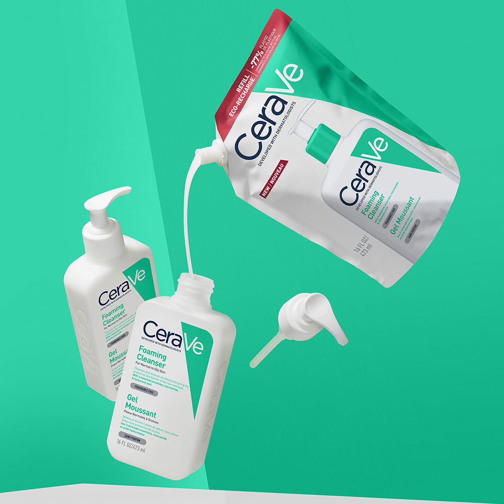 Cerave Gel de Limpeza Espuma Pele Normal a Oleosa Recarga 473ml