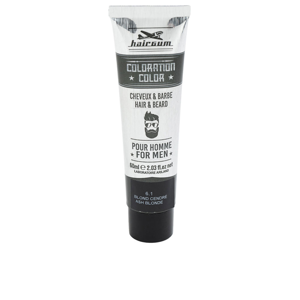 Hairgum Coloração barba e cabelo colorido #6.1-loiro acinzentado 60 gr