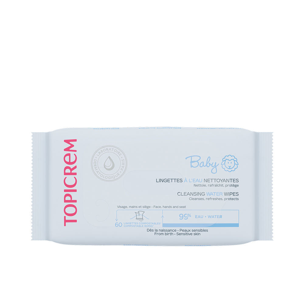 Topicrem Baby Cleansing Water Wipes x60