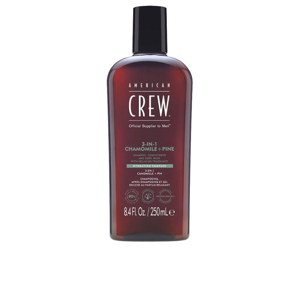 American Crew Xampu 3 em 1 camomila + pinho 250 ml