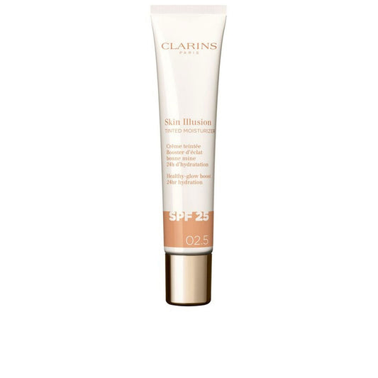 Clarins Skin illusion tinted moisturizer tratamento antienvelhecimento com cor e brilho fps 25 #02.5 40 ml