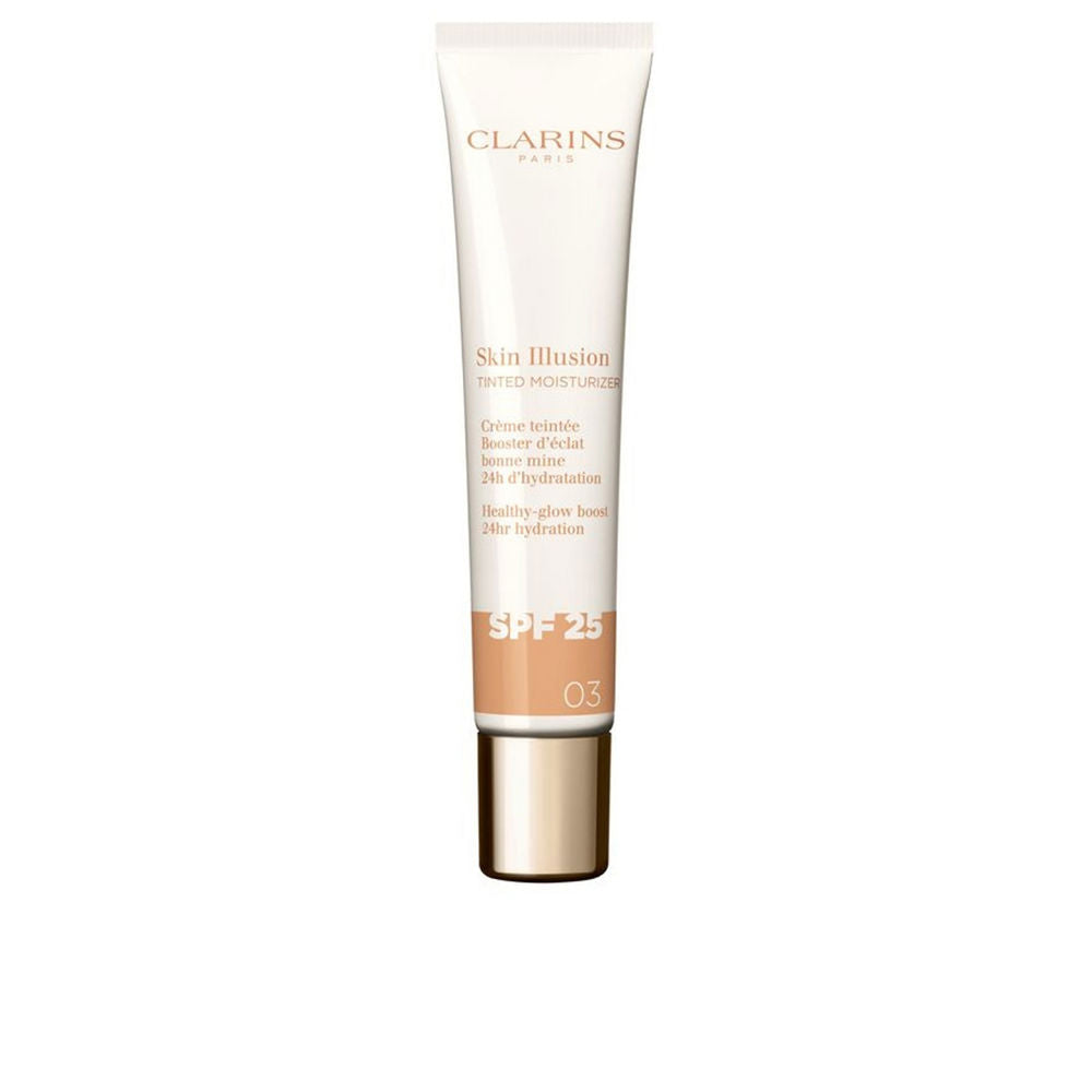 Clarins Skin illusion tinted moisturizer tratamento antienvelhecimento com efeito brilho fps 25 #03 40 ml
