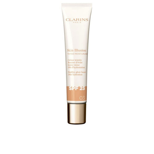 Clarins Skin illusion tinted moisturizer tratamento antienvelhecimento com efeito brilho fps 25 #03 40 ml