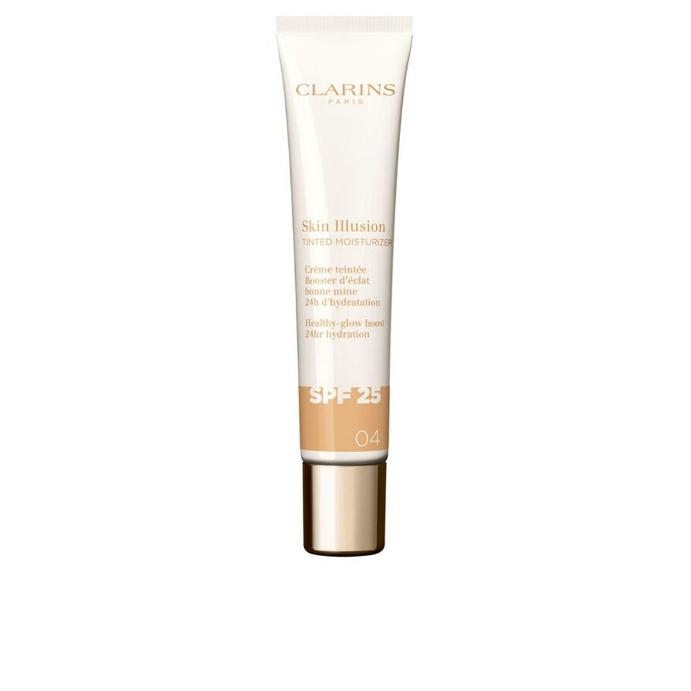 Clarins Skin illusion tinted moisturizer tratamento antienvelhecimento com cor e brilho fps 25 #04 40 ml