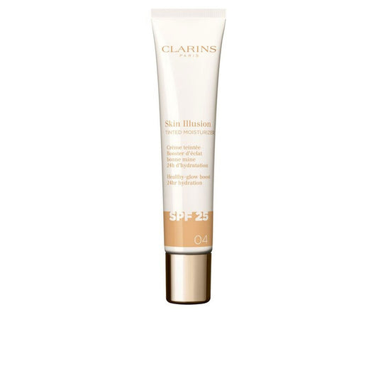 Clarins Skin illusion tinted moisturizer tratamento antienvelhecimento com cor e brilho fps 25 #04 40 ml
