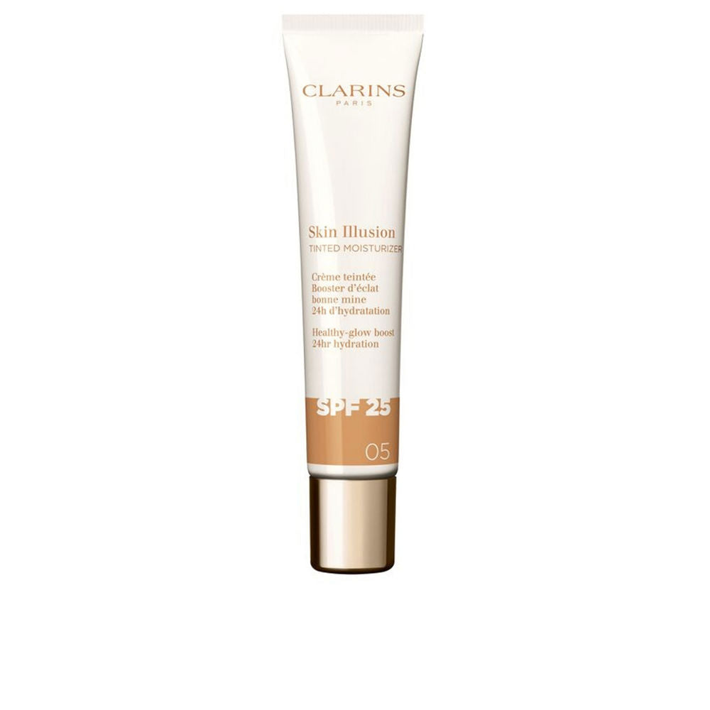 Clarins Skin illusion tinted moisturizer tratamento antienvelhecimento com cor e brilho fps 25 #05 40 ml